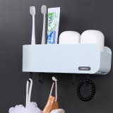 卫生间吸壁牙刷收纳架牙刷筒牙刷杯牙刷置物架壁挂式牙刷架洗漱套装