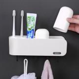 卫生间吸壁牙刷收纳架牙刷筒牙刷杯牙刷置物架壁挂式牙刷架洗漱套装