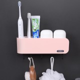 卫生间吸壁牙刷收纳架牙刷筒牙刷杯牙刷置物架壁挂式牙刷架洗漱套装