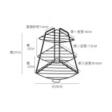 厨房置物架转角架浴室收纳架子扇形落地储物架三角扇形铁艺收纳架（3层）
