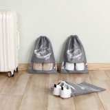 便携整理收纳包鞋袋鞋包防尘袋防潮鞋罩鞋套束口袋旅行鞋子收纳袋（5个装）中号