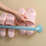 加长型浴室拖鞋架壁挂式免打孔门后置物架厕所沥水省空间收纳神器