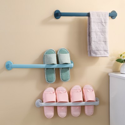 加长型浴室拖鞋架壁挂式免打孔门后置物架厕所沥水省空间收纳神器