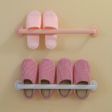 加长型浴室拖鞋架壁挂式免打孔门后置物架厕所沥水省空间收纳神器