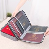 证件收纳包盒家用家庭多层大容量多功能箱证书文件护照卡包整理袋（普通款）