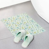 厨房卫浴地垫卡通动物自粘吸水防滑地垫无纺布PVC自粘底清新卫浴防滑地垫