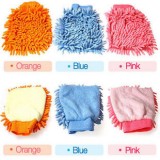 洗车手套毛绒双面雪尼尔擦车手套抹布珊瑚虫绒清洁布汽车工具用品（单面薄款）