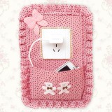 布艺开关贴墙贴双开关套保护套客厅欧式创意灯开关插座蕾丝装饰贴