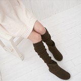 春秋冬季长筒袜女过膝小腿袜半高筒护腿堆堆袜百搭针织长筒袜套（颜色随机）