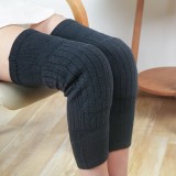 护膝男女士老人老寒腿加厚膝盖炎关节保暖秋冬季绒毛骑车防护护膝 一对装（普通款）