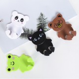 创意卡通动物挂钩强力无痕挂钩塑料贴墙动物挂钩厨房浴室粘钩壁挂