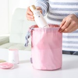  圆筒形抽绳收纳包 布艺束口收纳筒 纸巾抽 卷纸袋 189