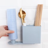 旋转筷子筒收纳架厨房餐具多功能收纳架家用台面厨具杂物架子壁挂置物盒