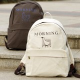 韩版早安系列双肩包 创意帆布背包 休闲包 旅行包 MH13-1290