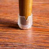 创意加厚耐磨防滑全透明硅胶桌椅脚套家具静音地板保护垫椅子凳子桌脚垫（3号 圆底圆口 2.5-2.9cm）