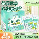 全球仓 湿厕纸家庭湿纸巾如厕私处擦屁屁杀菌清洁湿巾纸温和清洁湿巾（纸盒装）